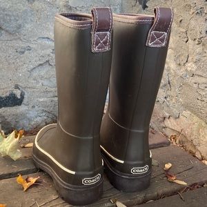 Coach rubber boots
